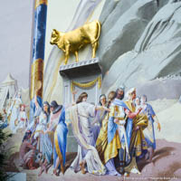 Peffer Sabastian, Pfeffer Szephan - Lüftlmalerei - Moses und das Goldene Kalb