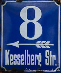 München - Hausnummer in der Kesselbergstraße