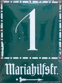  - Hausnummer - Mariahilfstraße
