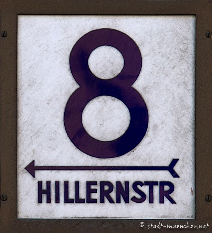 Hausnummer - Hillernstraße
