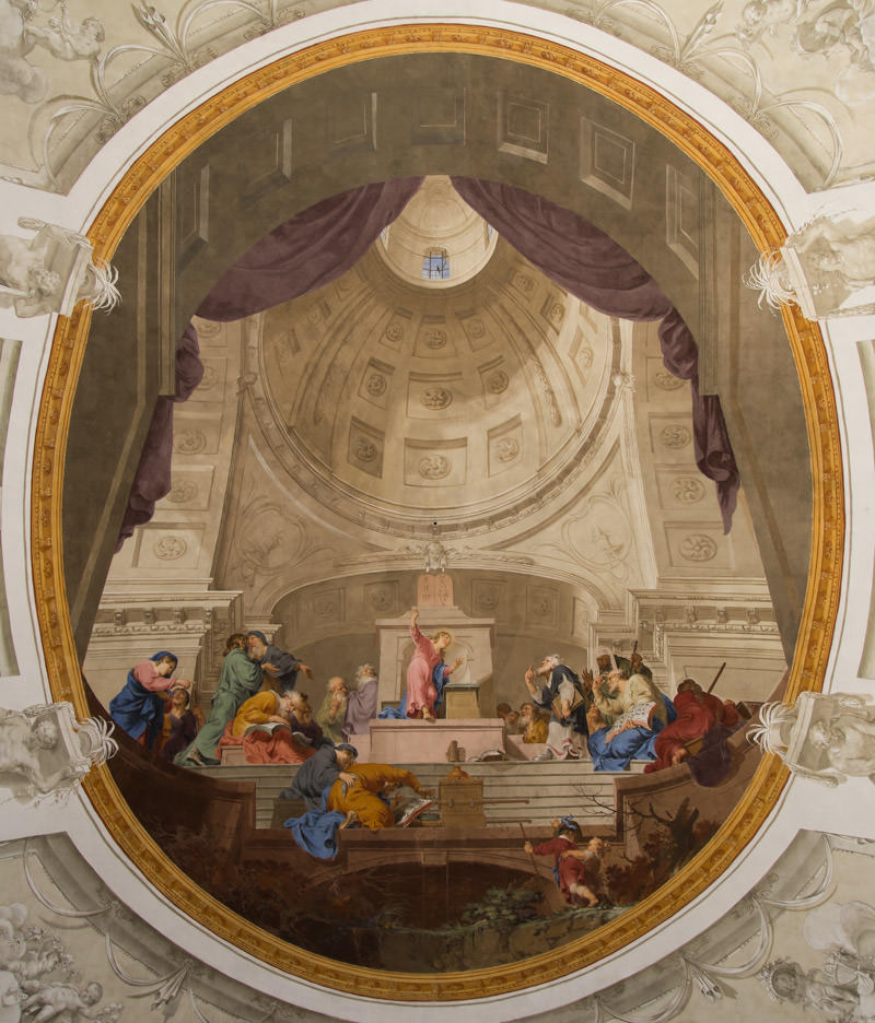 Deckenfresko in der Pfarrkirche St. Verena