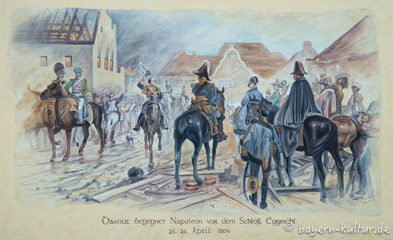 Davot begegnet Napoleon vor dem Schloss Eggmühl