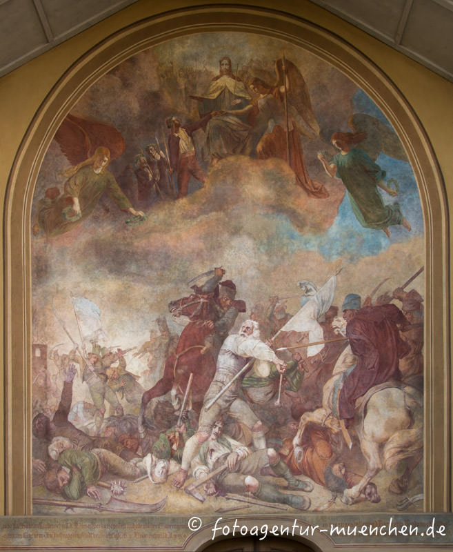 Fresko „Die Bauernschlacht von Sendling 1705“ Sendlinger Mordweihnacht