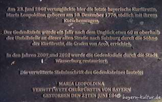 Wasserburg am Inn - Gedenktafel für Kurfürstin Maria Leopoldine