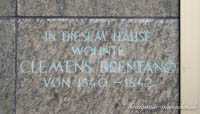 Inschrift - Clemens Brentano