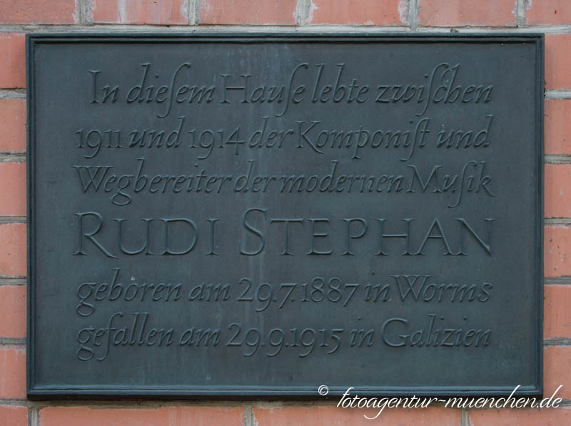 Gedenktafel - Rudi Stephan