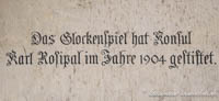Gerhard Willhalm - Inschrift Neues Rathaus - Glockenspiel