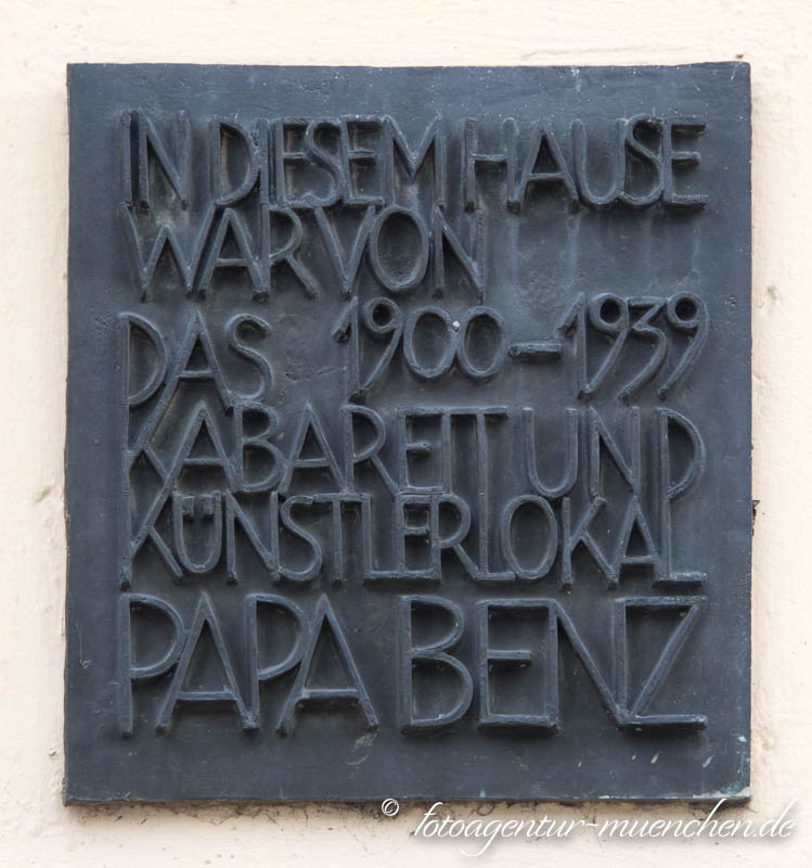 Gedenktafel - Künstlerlokal Papa Benz