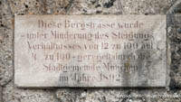 München - Gedenktafel - Bergstraße