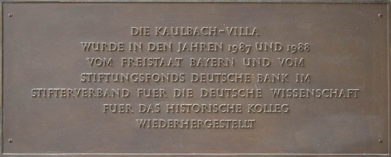 Gedenktafel - Kaulbach-Villa
