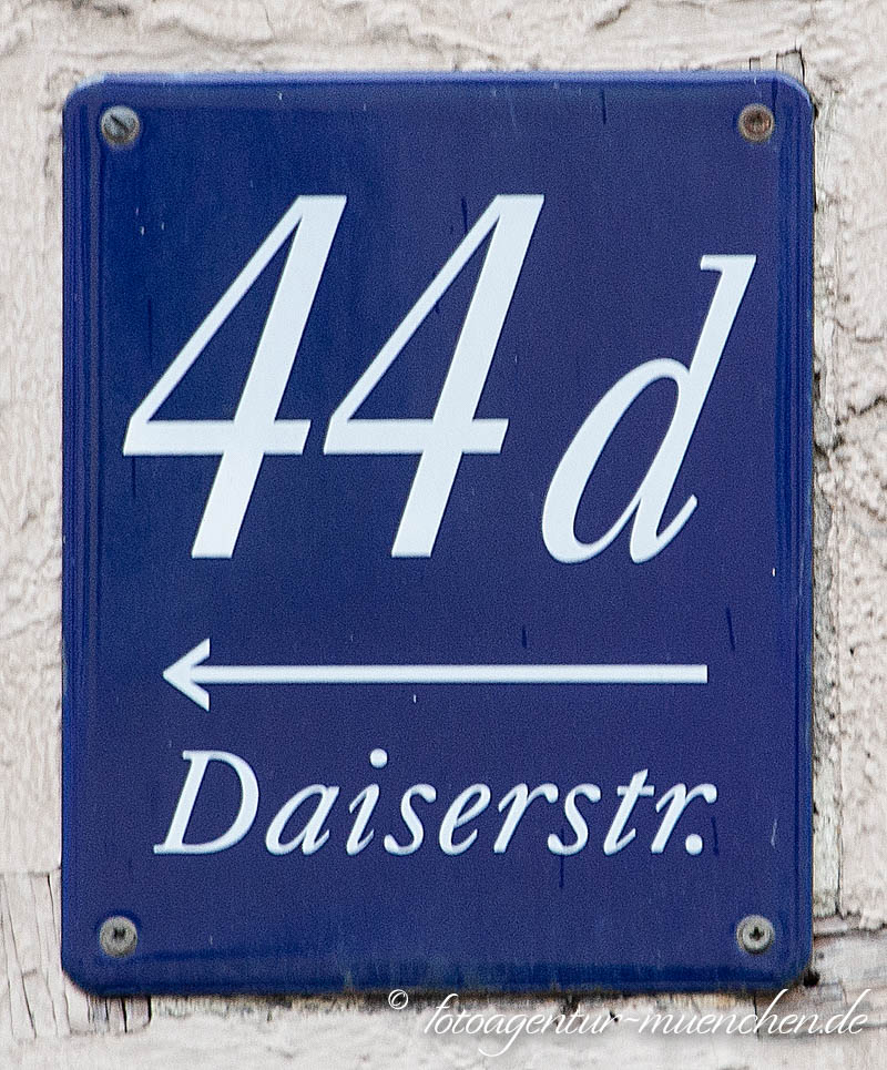 Hausnummer - Daiserstraße
