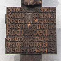 Gerhard Willhalm - Gedächtniskreuz für Rochus Dedler (Inschrift)