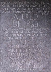 Lill Hansjakob - Gedenktafel für Alfred Delp
