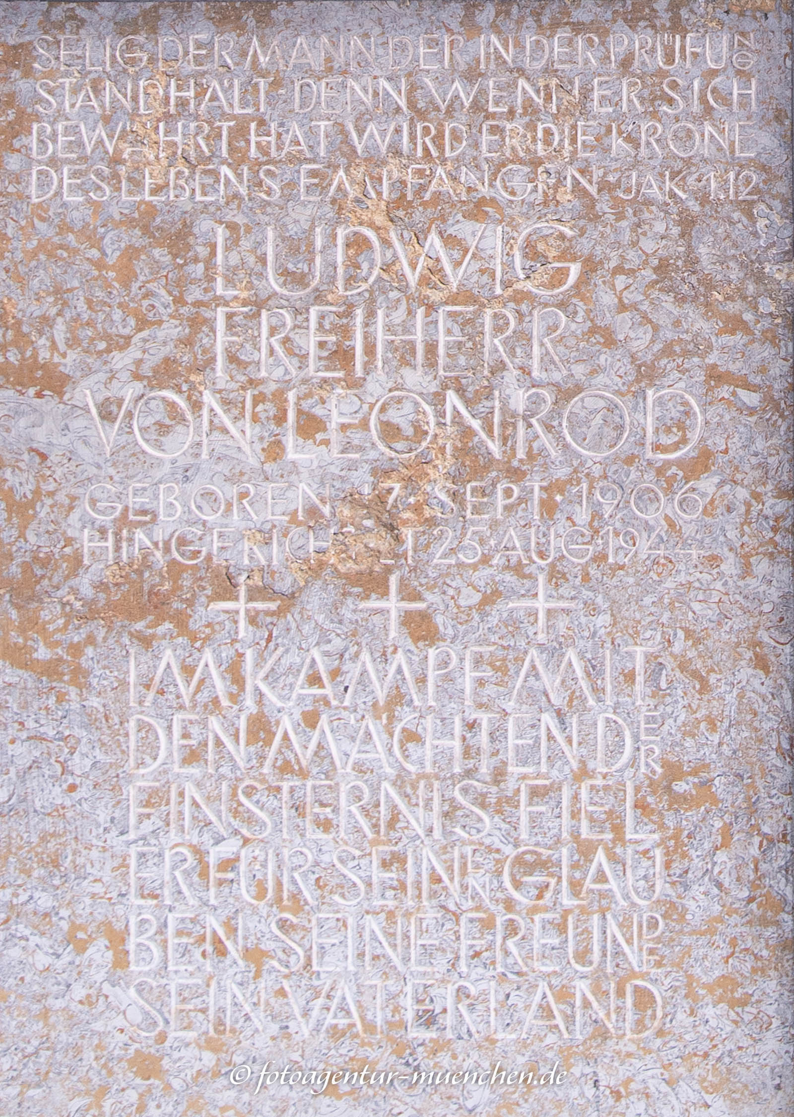 Gedenktafel für Ludwig Freiherr von Leopold