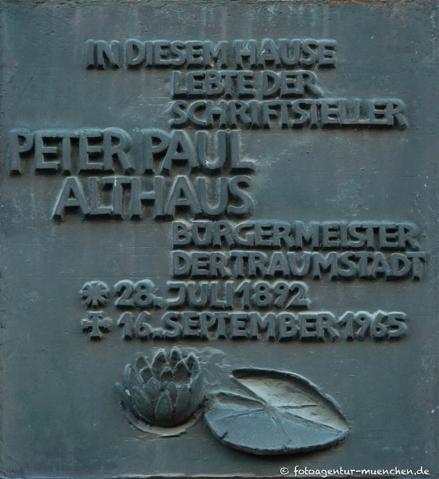 Gedenktafel - Peter Paul Althaus
