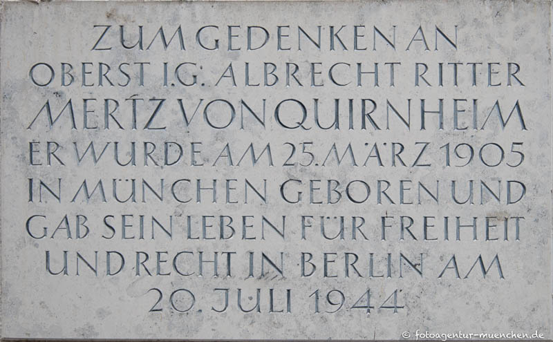Gedenktafel - Albrecht Mertz von Quirnheim 