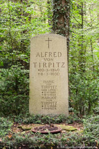 Grabstätte - Alfred von Tirpitz