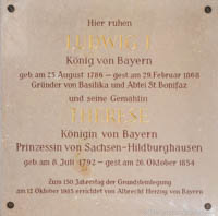  - Gedenktafel für König Ludwig I. und Königin Therese