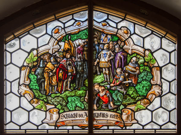 Glasfenster - Schlacht bei Ampfing 1322