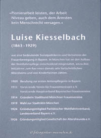 Freitag Roswitha - Gedenktafel - Luise Kiesselbach