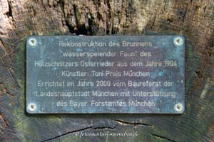  - Holztrogbrunnen „Wasserspeiender Faun“ 