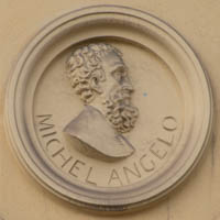  - Tondi mit Reliefbüste  - Michelangelo