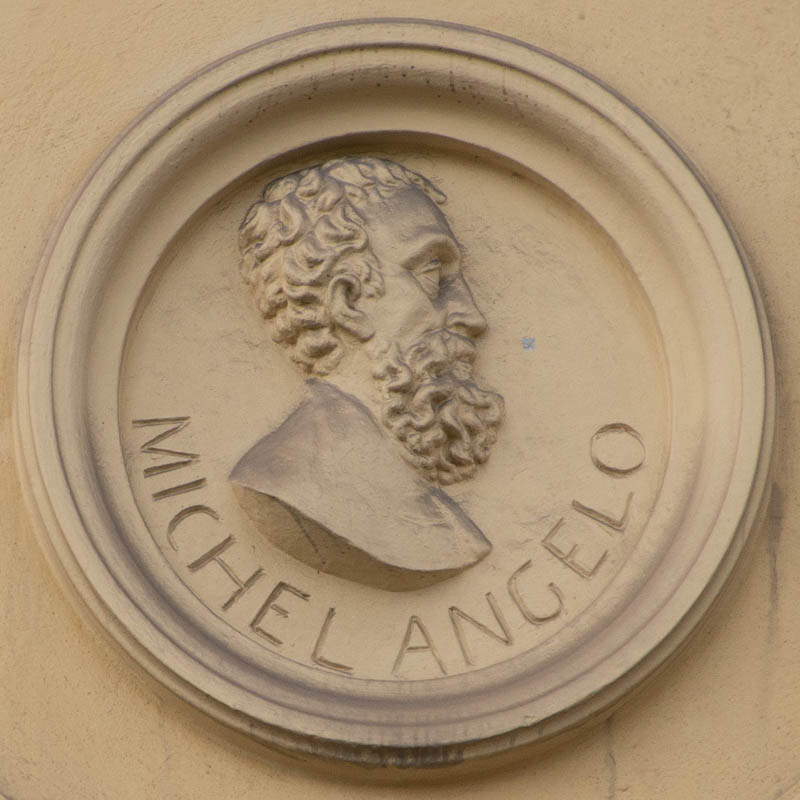 Tondi mit Reliefbüste - Michelangelo 