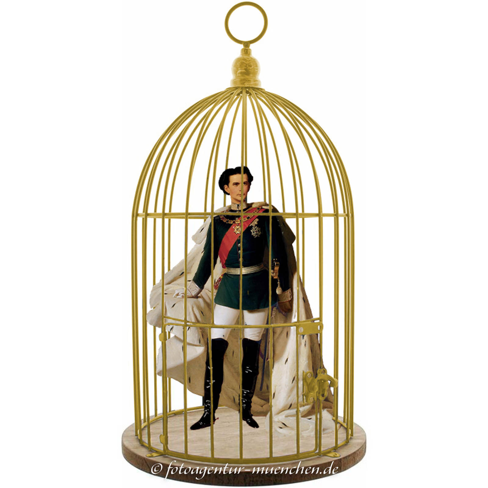König Ludwig II. im Vogelkäfig