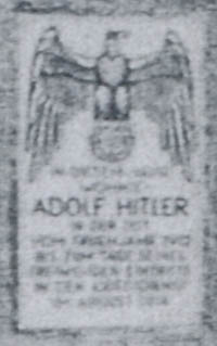  - Gedenktafel - Wohnort Adolf Hitler