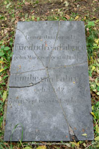 Grabstätte - Friedrich von Fabrice