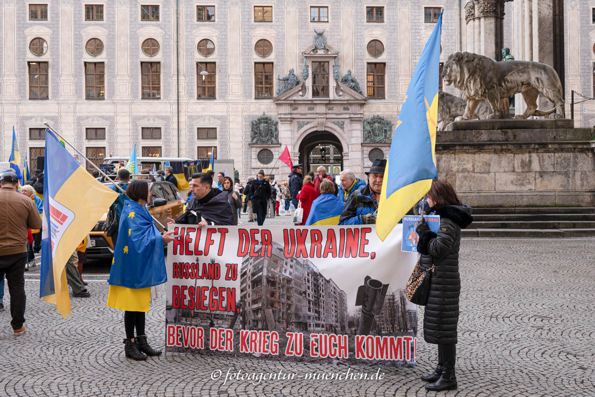 Demonstration für die Ukraine