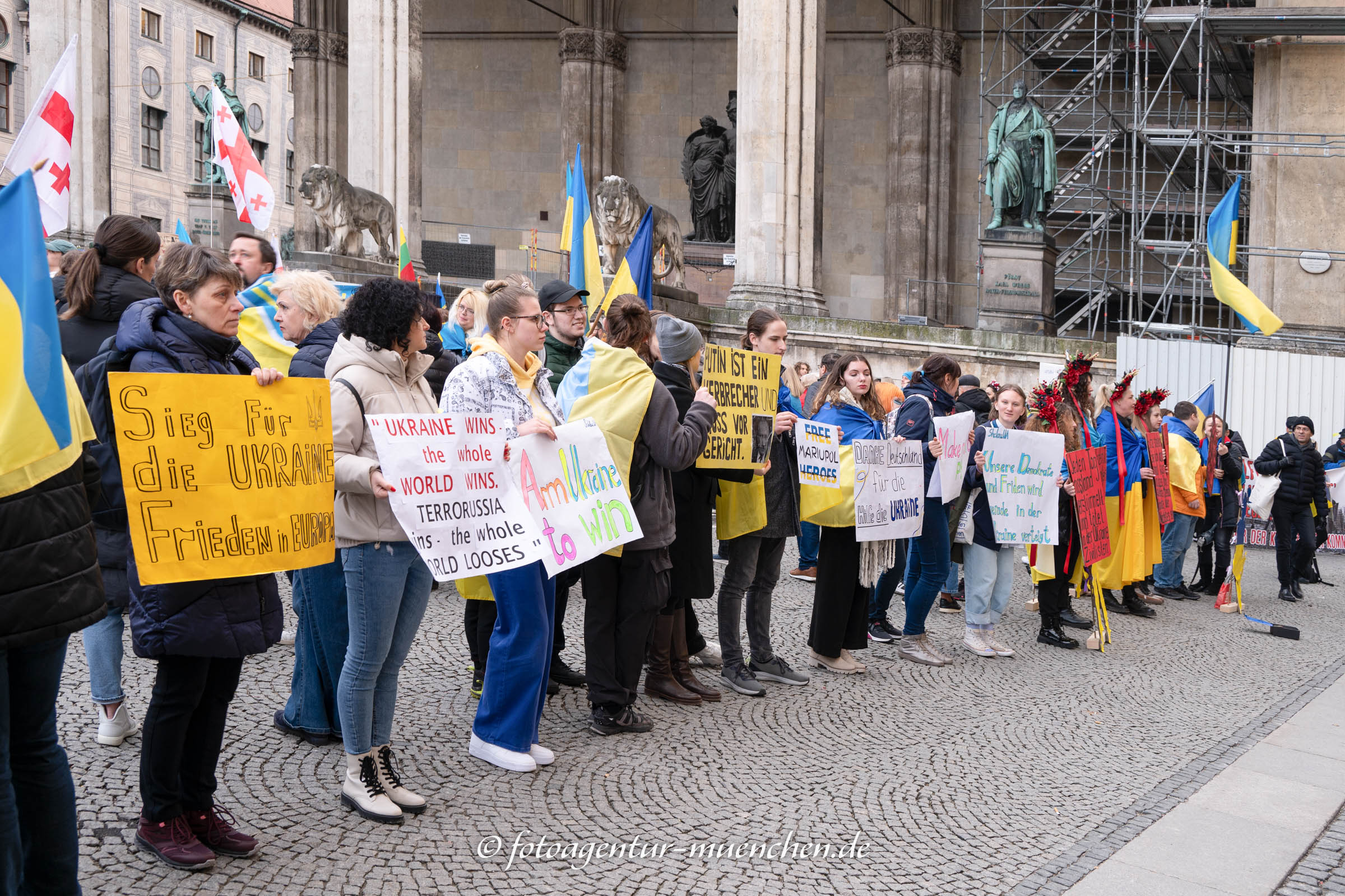 Demonstration für die Ukraine