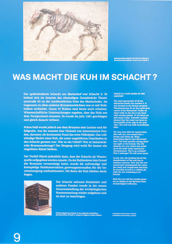 Archäologie München - Tafel 9 Marienhof