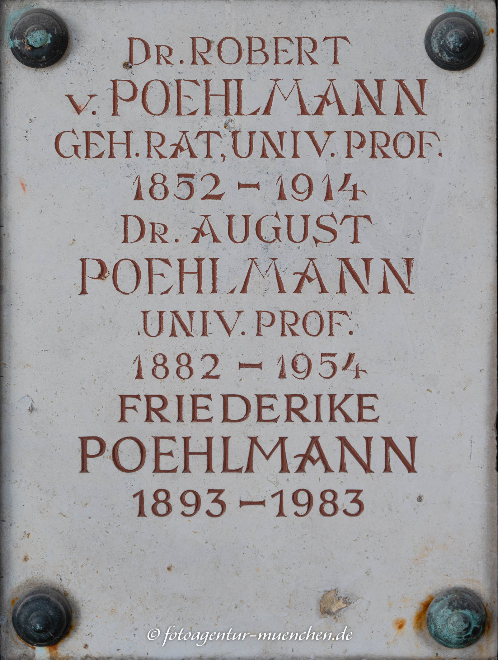 Urnengrab - August Poehlmann, Robert Poehlmann