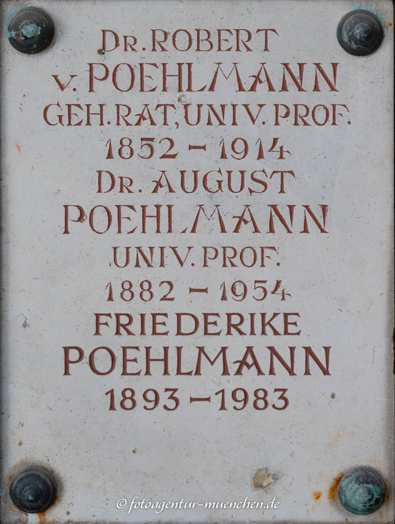 Urnengrab - August Poehlmann, Robert Poehlmann