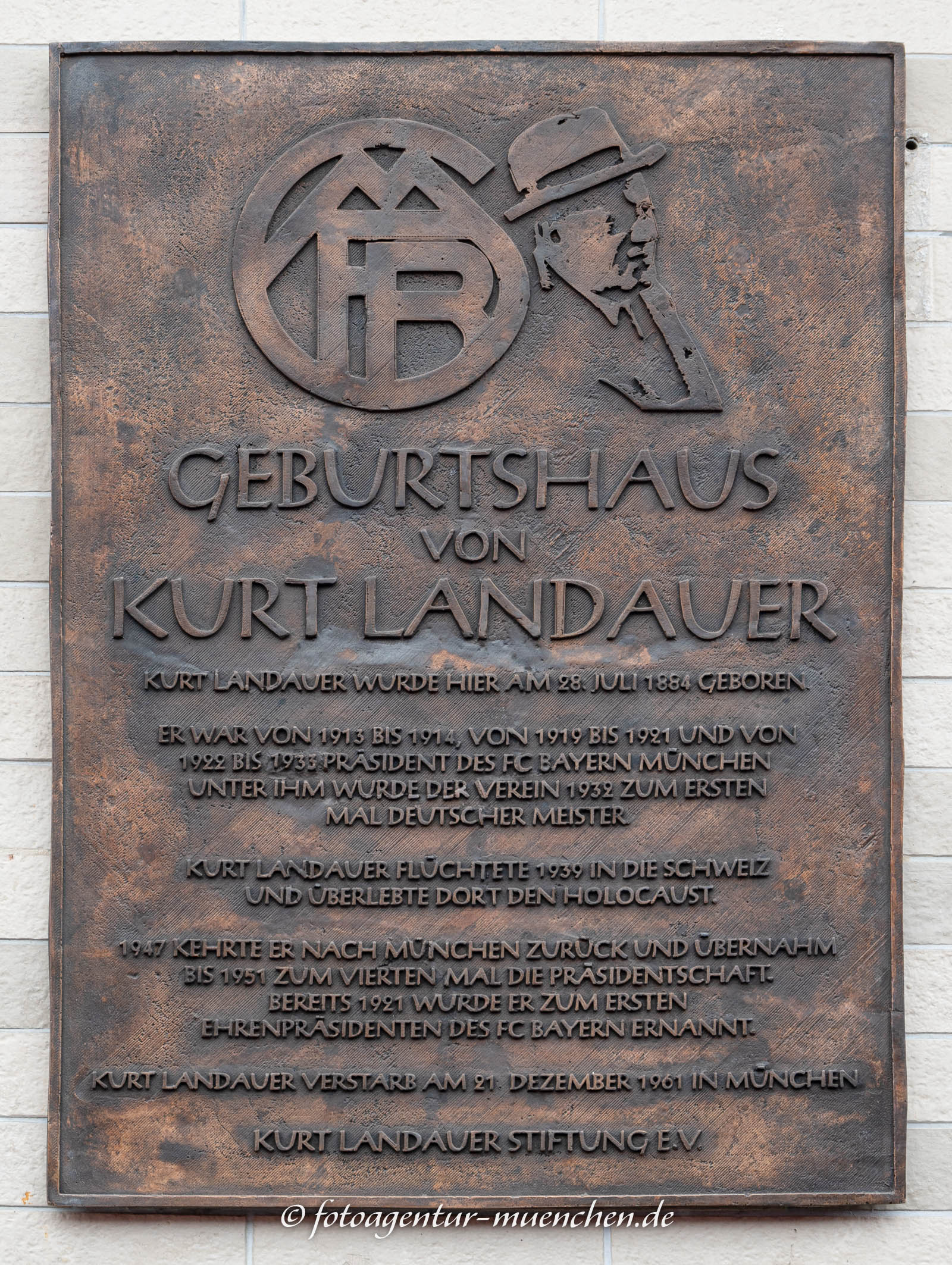 Gedenktafel - Geburtshaus Kurt Landauer