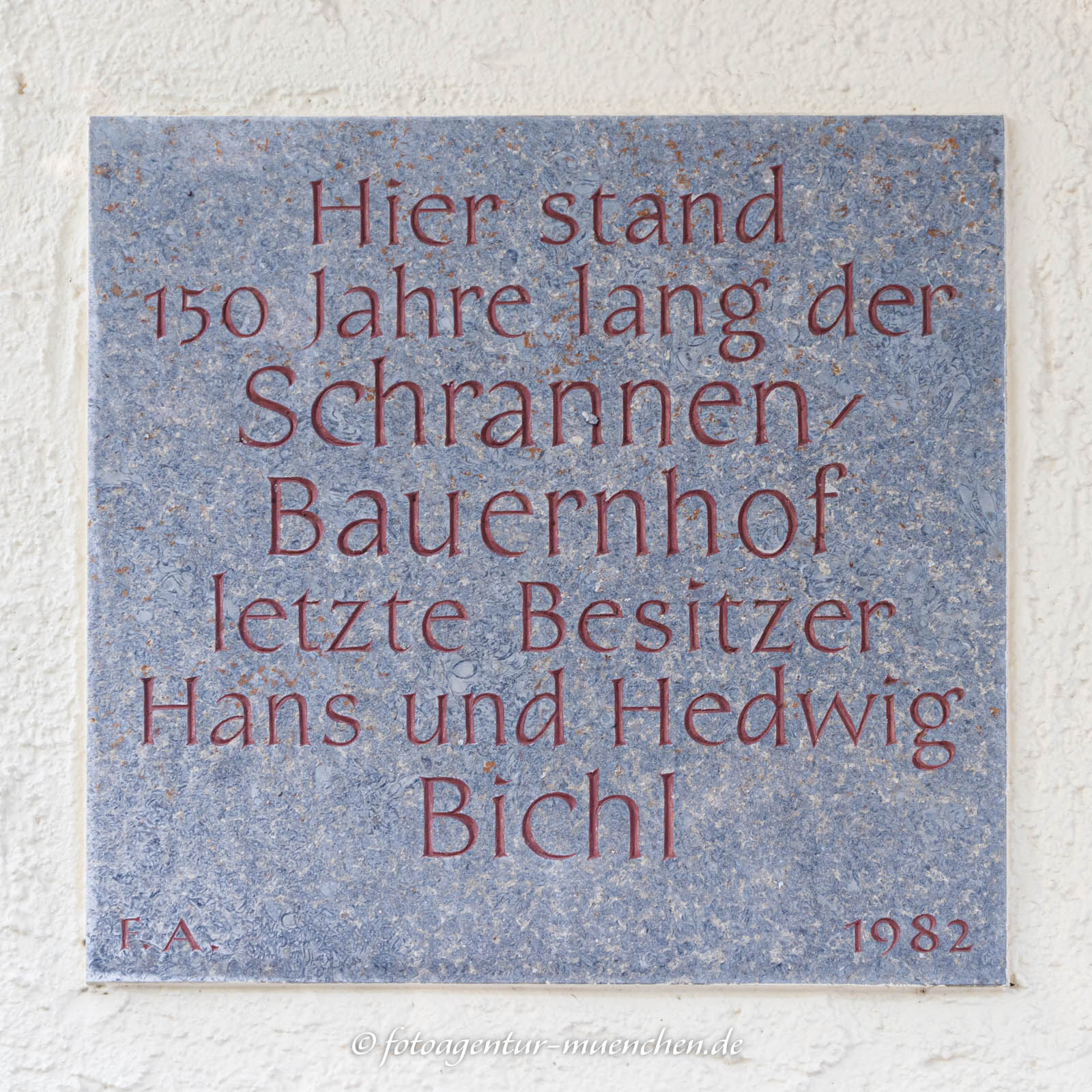 Gedenktafel - Schrannen-Bauernhof