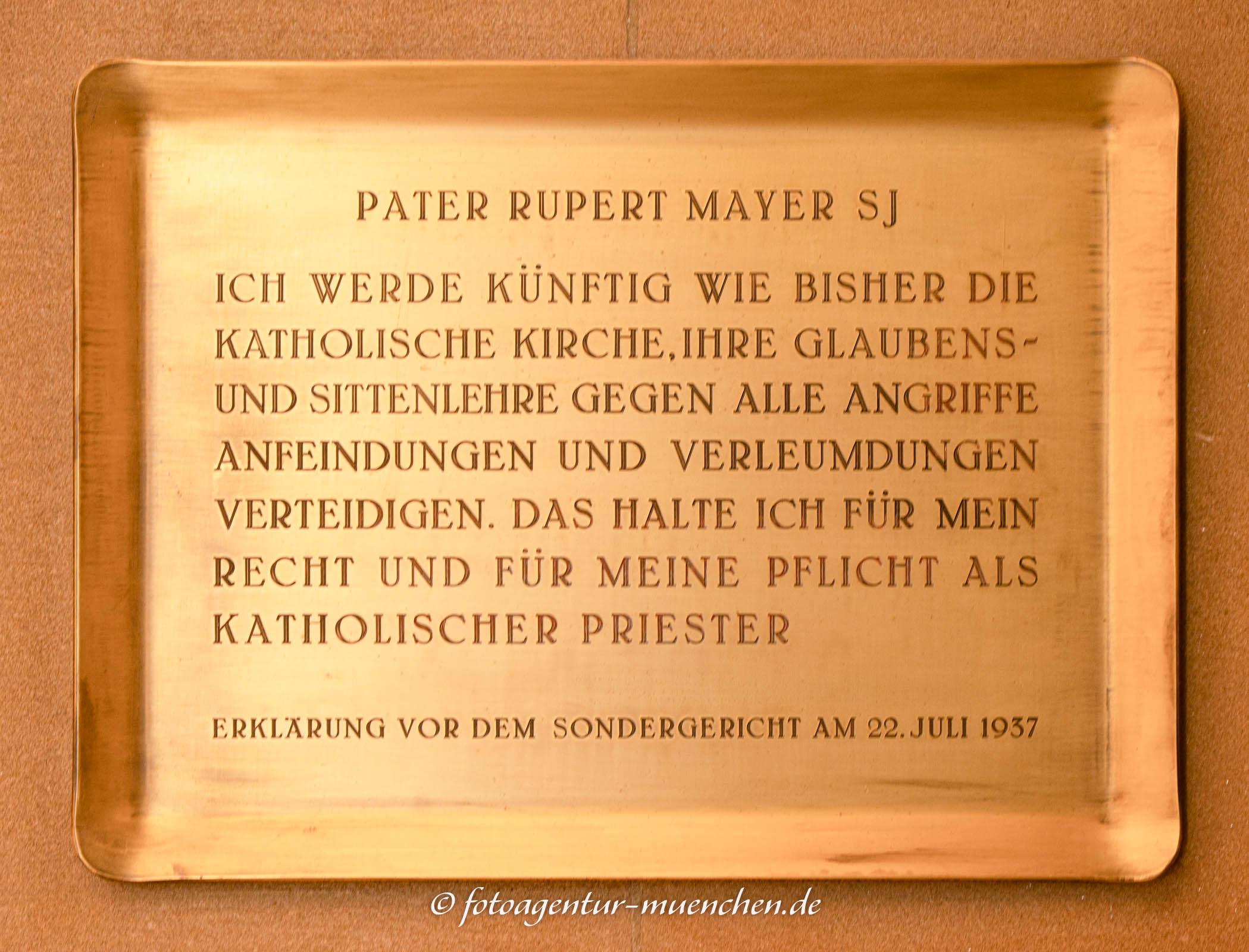 Gedenktafel - Pater Rupert Mayer SJ