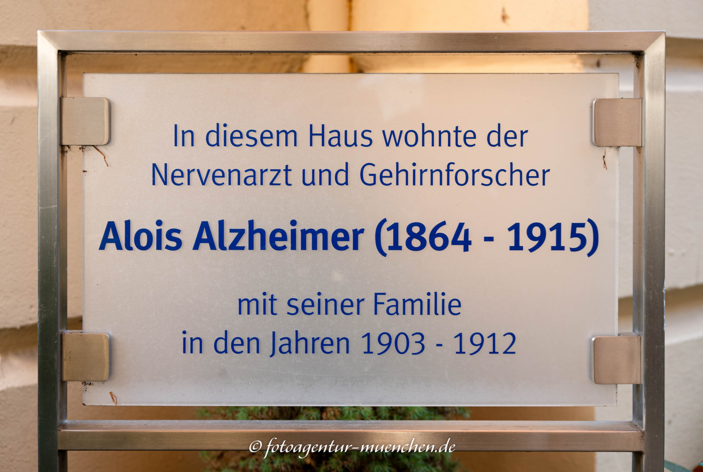 Gedenktafel - Alois Alzheimer