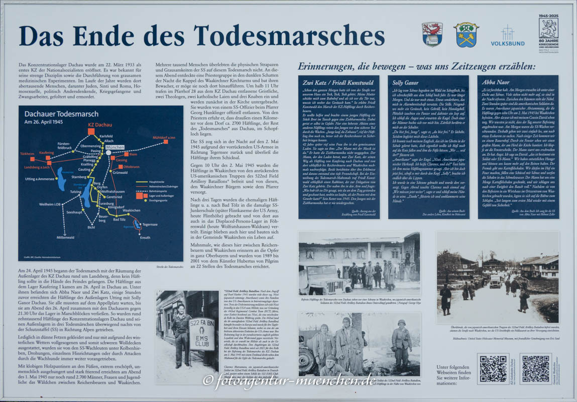 Denkmal - Todesmartsch - Infotafel