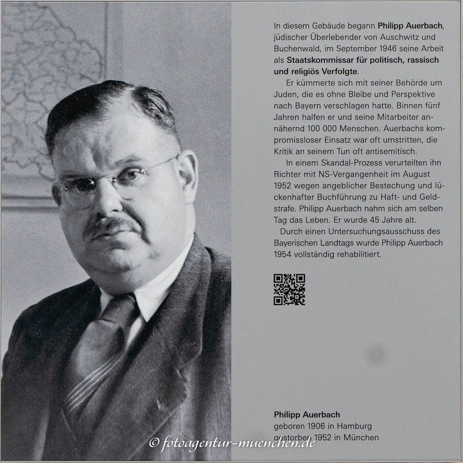 Gedenktafel - Philipp Auerbach