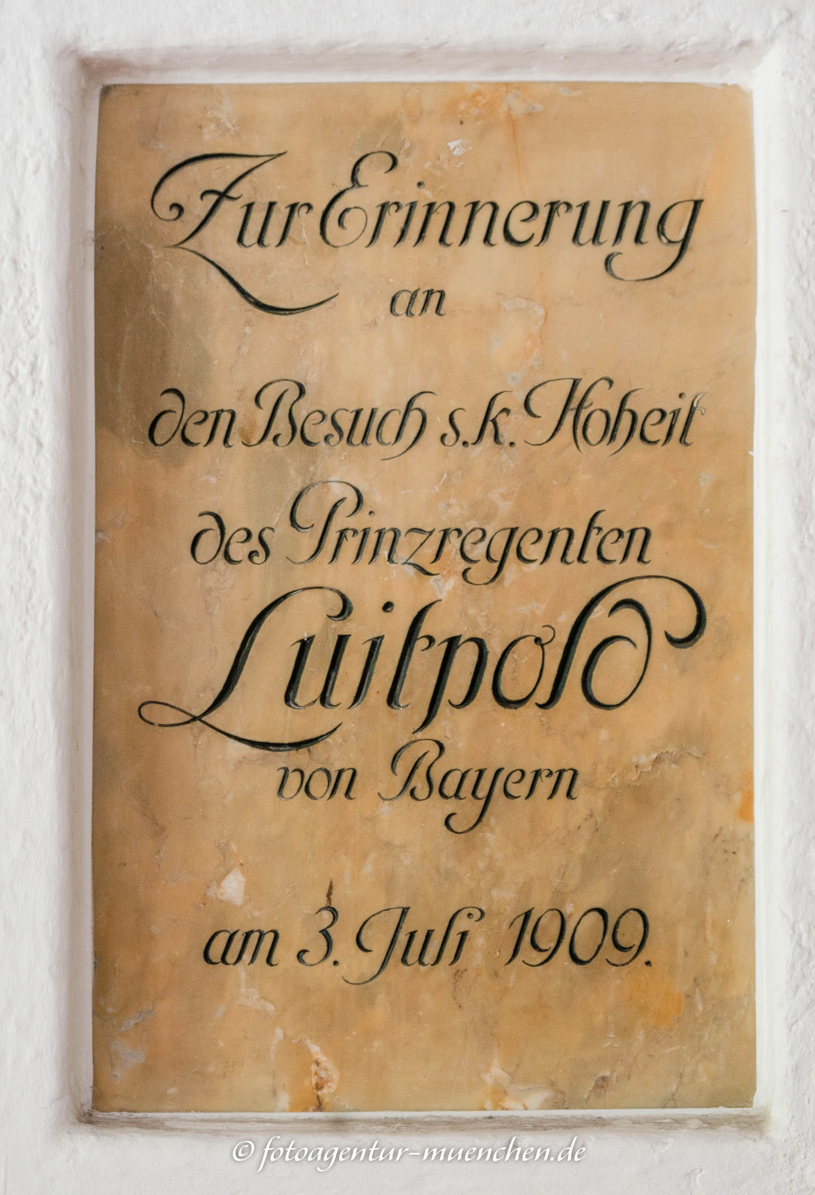 Gedenktafel - Besuch Prinzregent Luitpold