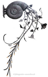 Nasenschild - Blumen, die leben<br>Schmiede an der Kreppe