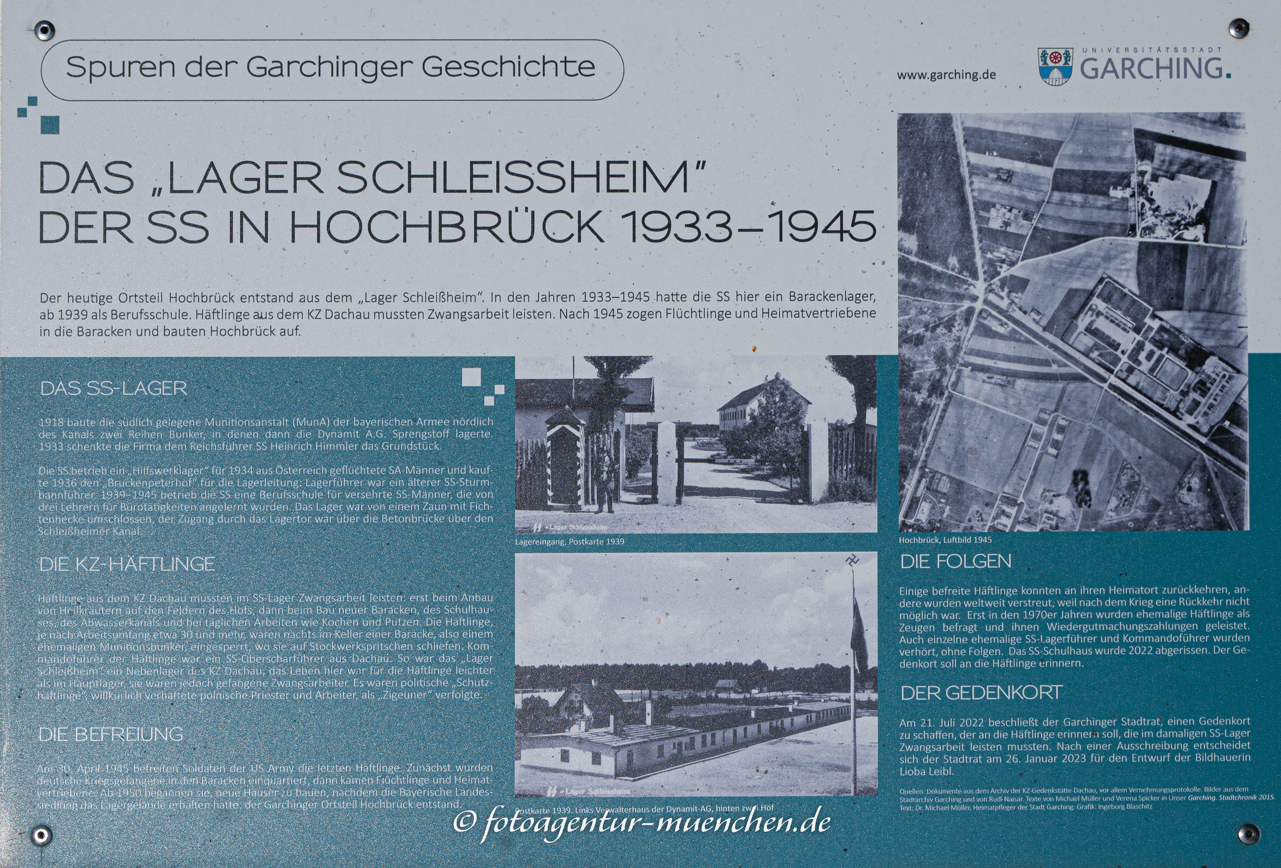 Lager Schleißheim - Infotafel