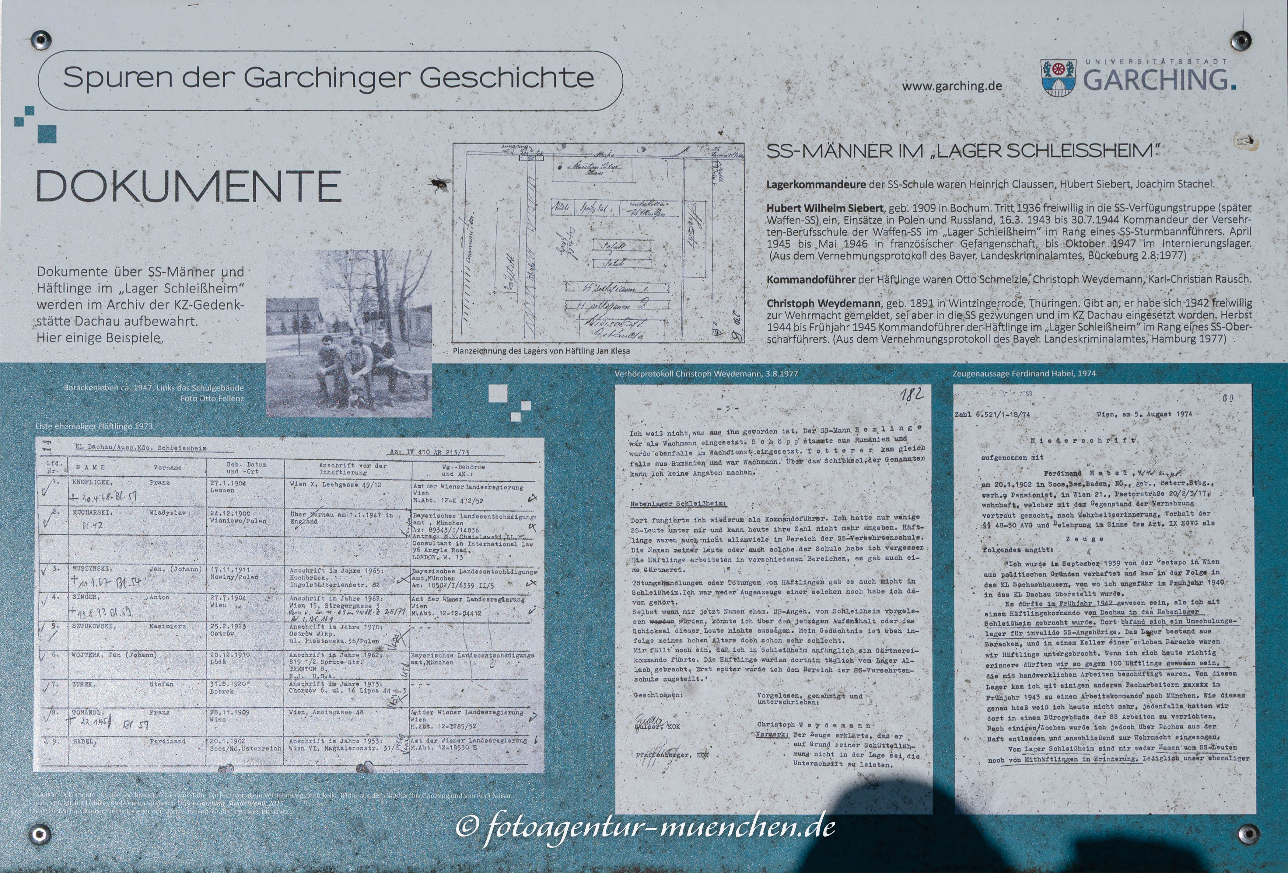 Lager Schleißheim - Infotafel