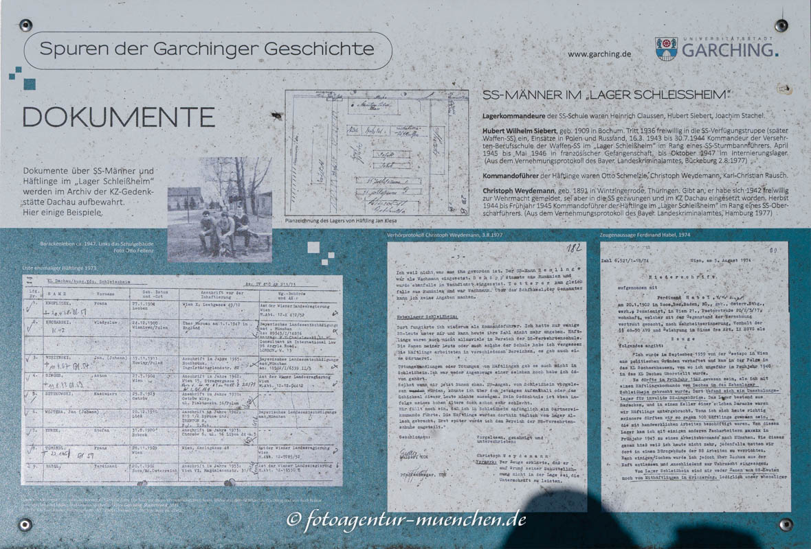 Lager Schleißheim - Infotafel
