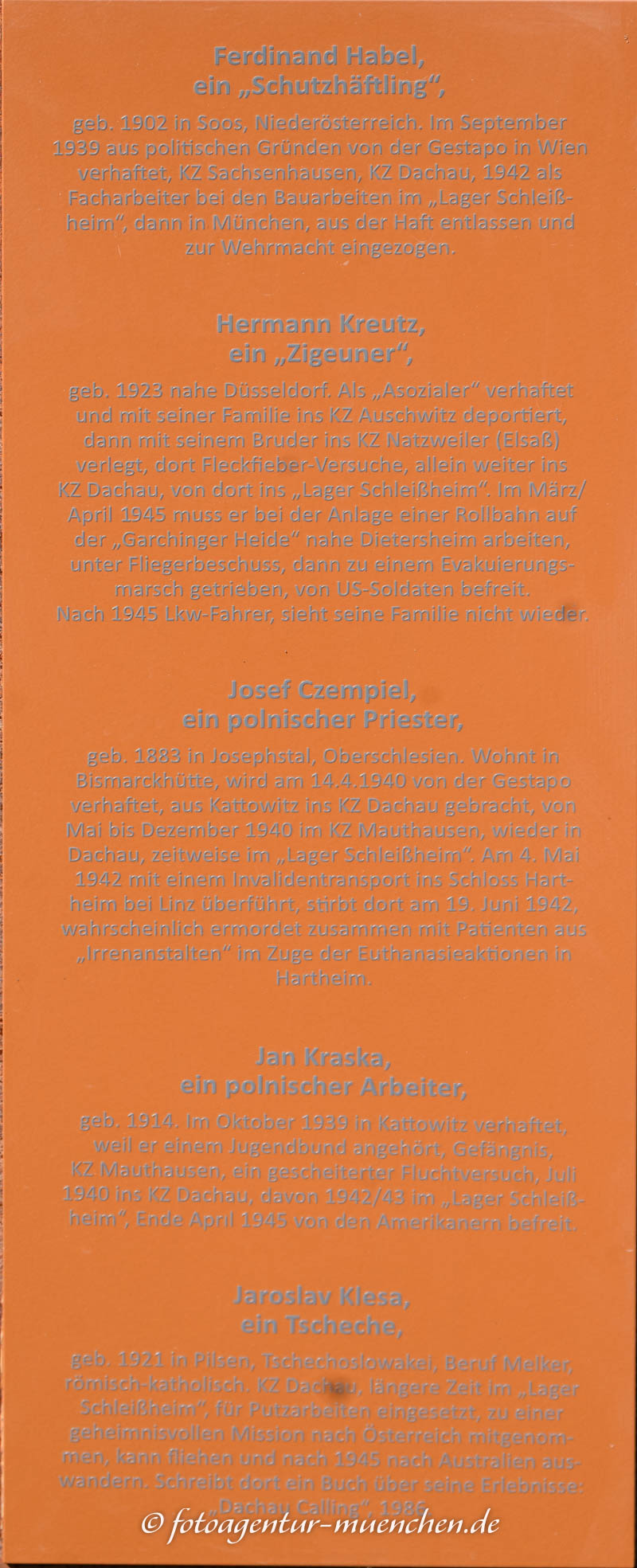 Lager Schleißheim - Infotafel