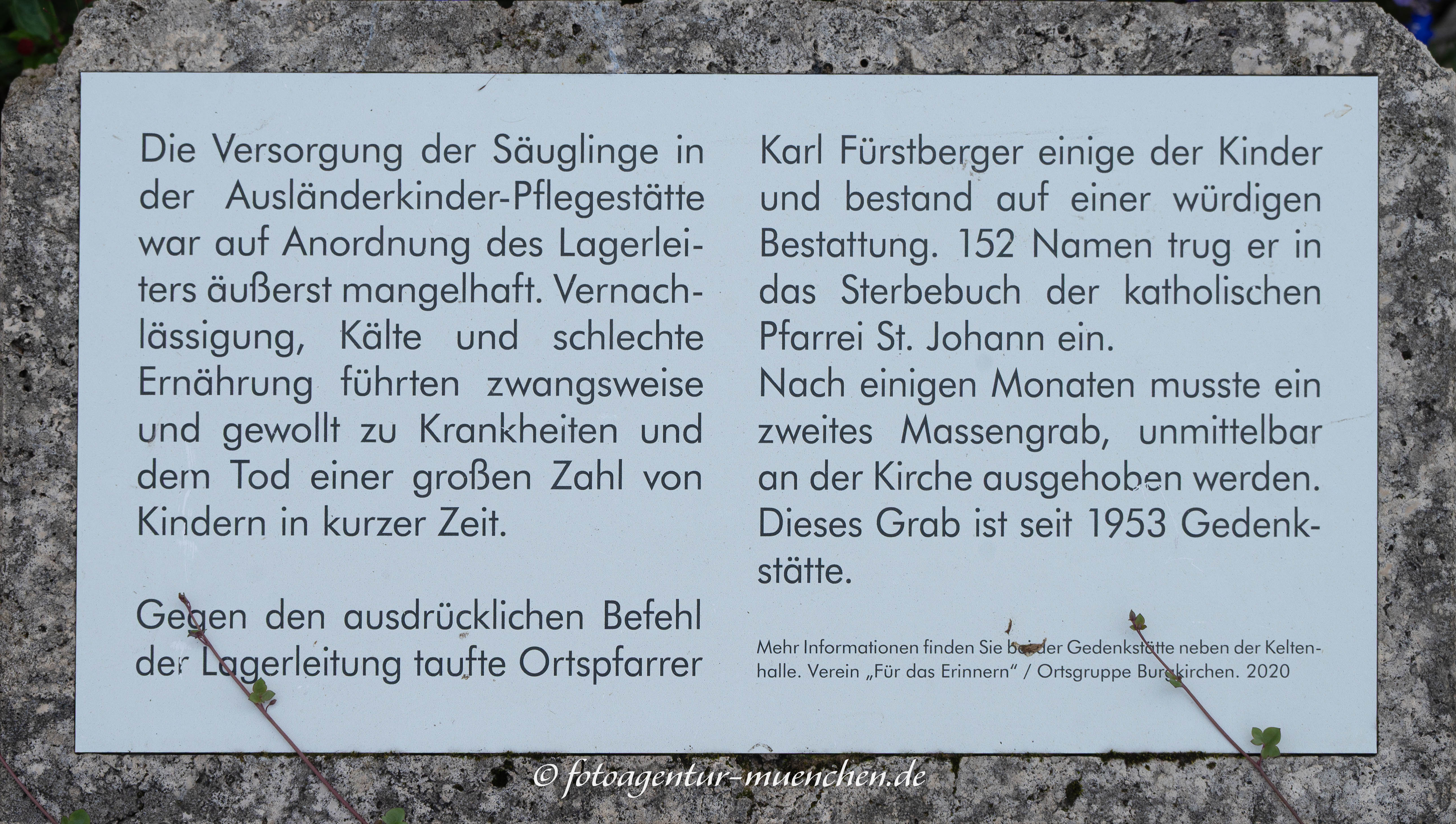 Kindergrab Burgkirchen - Infotafel