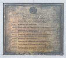 Gedenktafel - Eiswerk am Auer Mühlbach