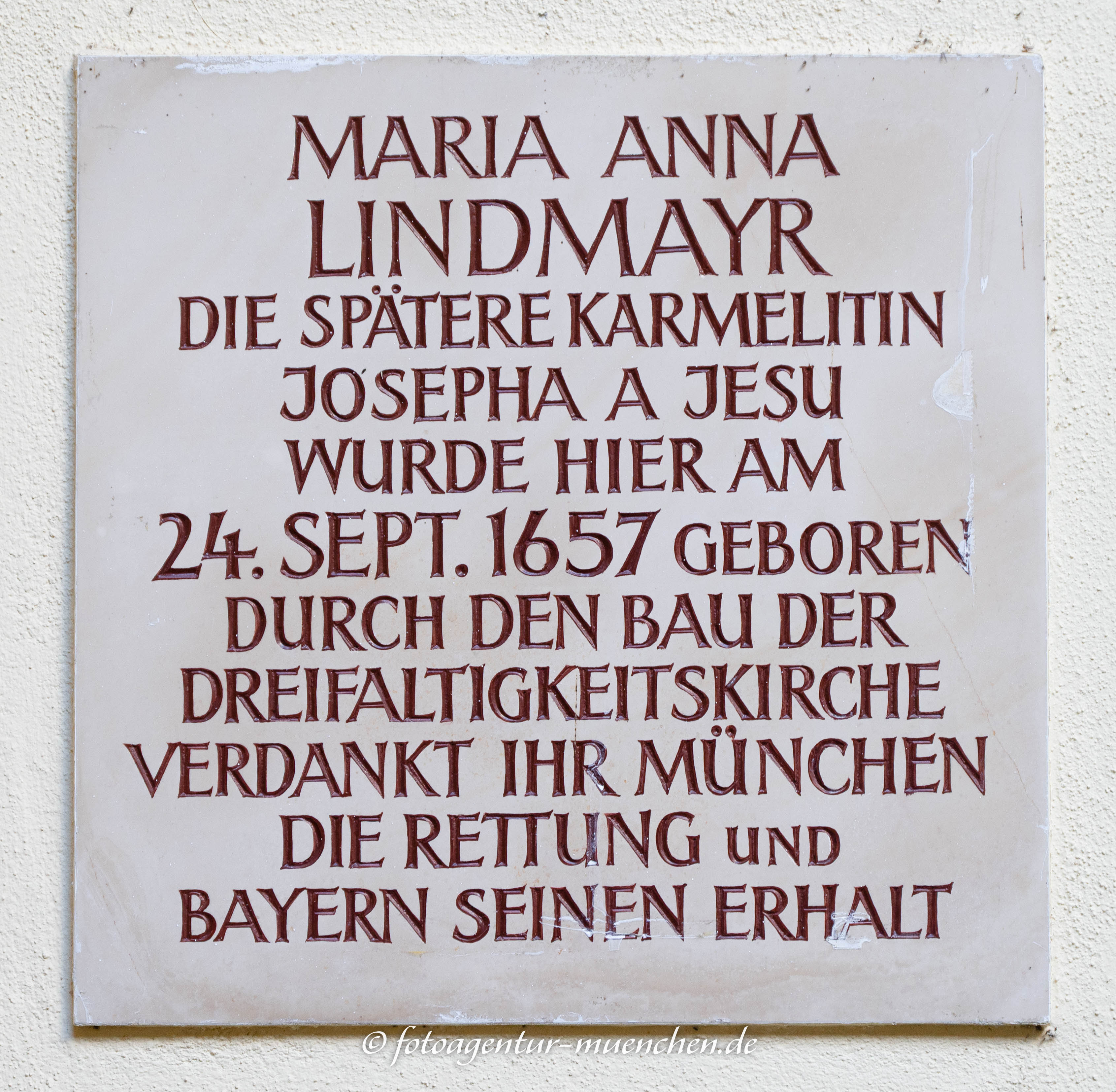 Gedenktafel Maria Anna Lindmayr